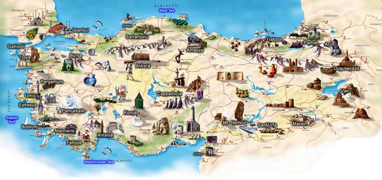 turkey tour map